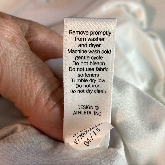 Womens Athleta Size Small Gray/White Zoe Sport Drawstring Waist Sleeveless Dress - Picture 8 of 9